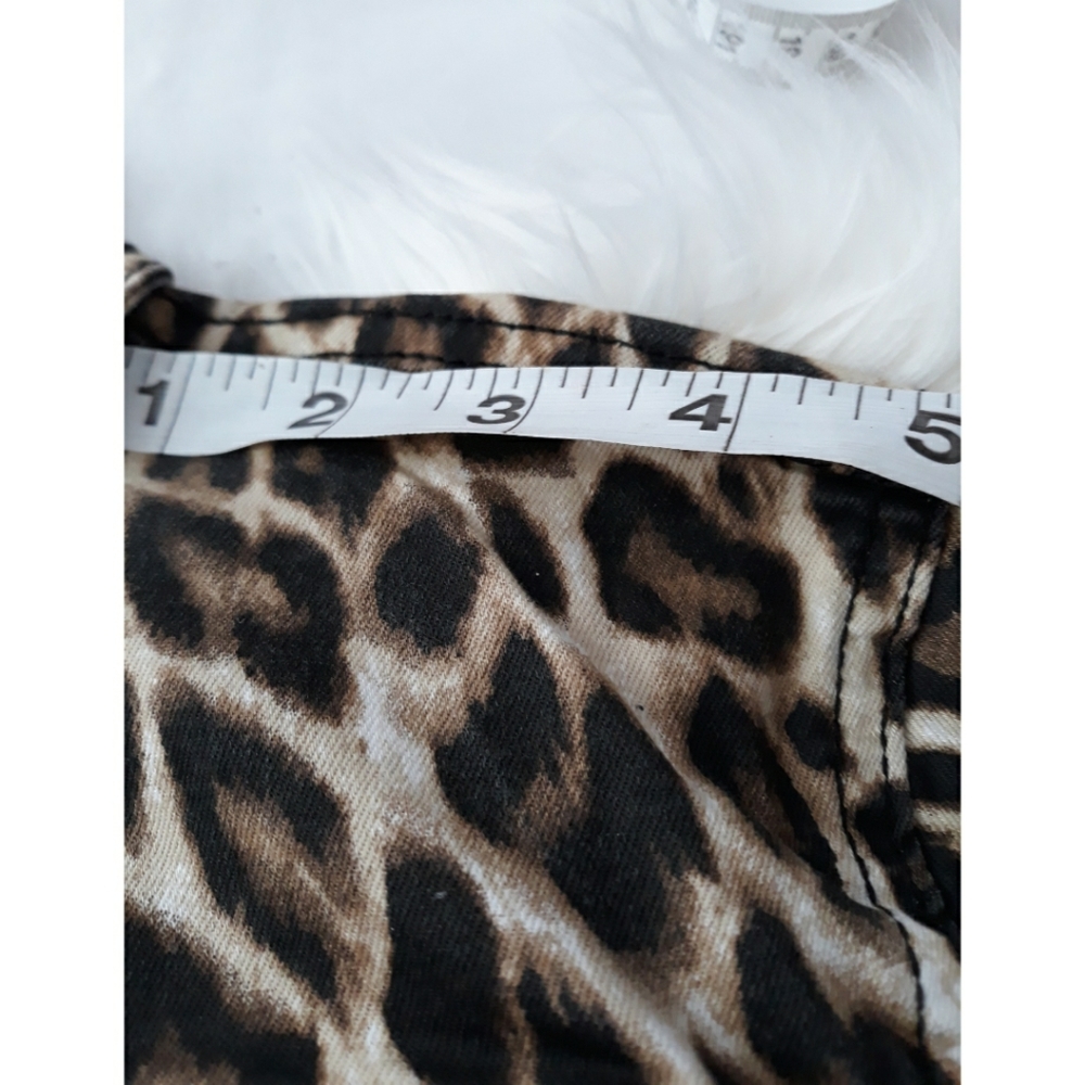 American Bazi Leopard Crop Jean Jacket - Picture 2 of 8